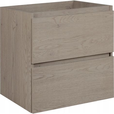 Rodan Waschbeckenunterschrank 60 cm, Eiche Dunkel, 46 x 60 x 60,7 cm, feuchtraumgeeignet, moderner Badmöbel Unterschrank