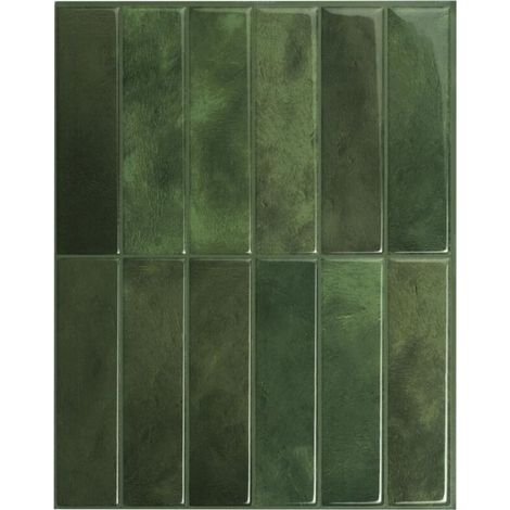 Sticker mural autocollant vert 29 x 22.86 cm – Lot de 5 feuilles – Résistant à l'humidité et à la chaleur – Installation rapide