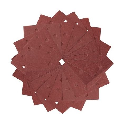 DEWALT - 1/4 feuille abrasive pour ponceuses vibrantes grain 80 - 8 perforations 115x115 mm