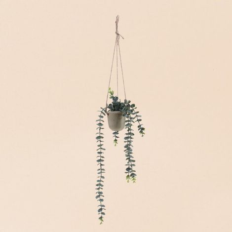 Plante artificielle tombante pot en papier maché 68cm (1/4)