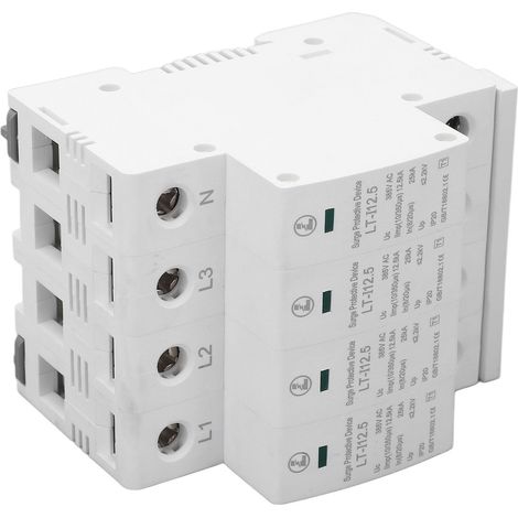 Dispositif de protection contre les surtensions 4P 385V AC pour rail 35mm - Parafoudre pour usage domestique (1/5)