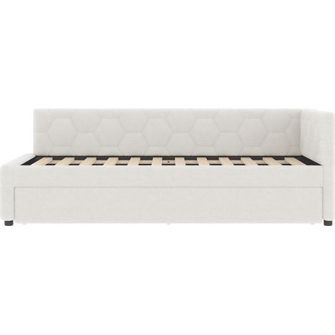 Cama infantil 90 x 200 cm con cama nido, LED, USB y Type-C, blanca (1/5)