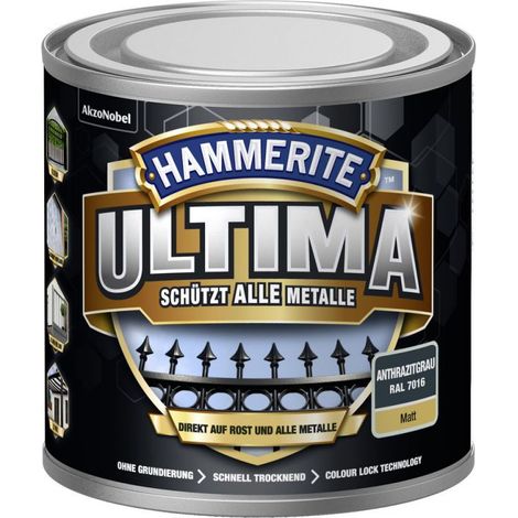 Hammerite Metallschutzlack ULTIMA matt anthrazitgrau RAL 7016 250 ml Metallschutzlack