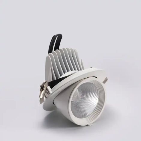 Silamp – Spot LED rond encastrable orientable 12W – Blanc neutre 4000K – Flux lumineux 900 lumens – Angle d'éclairage 60° – Installation facile