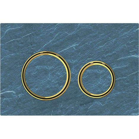 Placca Geberit Sigma50 Round Ardesia Mustang / Ottone Doppio Tasto 115.652.JM.1 Ardesia Mustang