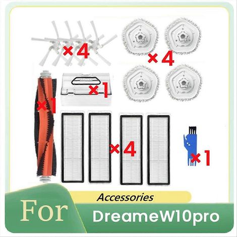 Kit 15 pièces accessoires aspirateur W10 Pro, filtres et brosses de rechange, set complet pour nettoyage efficace, compatible modèle W10 Pro, pièces détachées multifonctions, lot de 15 éléments. (1/5)