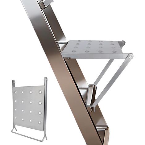 Plateforme d'Échelle Pliable, Antidérapante Stable Plateforme Travail Plateau Outils pour Échelles Droites et Coulissantes Accessoires pour Peintres (1/5)