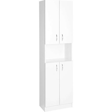 Aqualine Simplex Eco - Armario 50x180x30 cm, blanco mate SIME520 (1/4)