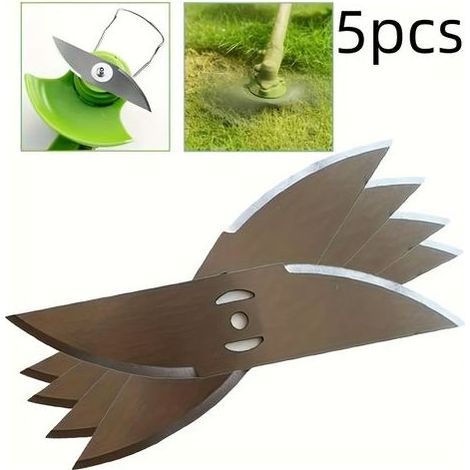 Gartengerätezubehör (5-teilig): Metallklingen mit 5 mm Befestigungslöchern für Rasenmäher (1/4)