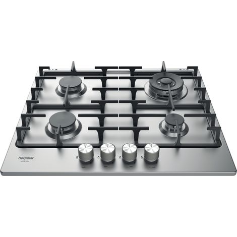 Hotpoint Ariston Piano cottura a gas PPH 60G D/IX. Colore del prodotto: Acciaio inox, Posizionamento dell'apparecchio: Da incasso, Dimensione della larghezza del piano c... - 869991598560 - PPH60GD/IX (1/5)