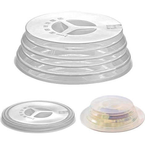 Couvercle Pliable pour Micro-Ondes, Conservation des Aliments en Silicone, Trous de Vapeur réglables, Sans Bap et Non Toxique, Couvercle pour Les Petits et Grands Micro-Onde (L) (1/5)