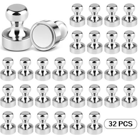 Green Mobility-Lot de 32 aimants puissants, aimants pour réfrigérateur, aimants en néodyme, aimants pour tableau magnétique, petits aimants puissants (1/4)