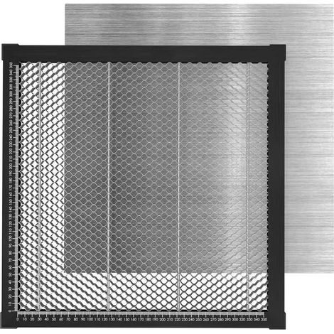 Table de Travail 400400mm en Nid D'abeille Laser, avec mesure pour machine de gravure CO2/diode/fibre compatible avec la machine de gravure (1/5)