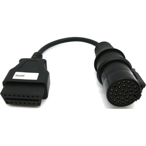 Trade-Shop OBD2 Diagnose Adapter Kabel 30-Pin auf 16-Pin Buchse kompatibel mit Iveco Stralis, Eurocargo, EuroTrackker, Trakker LKW Truck (1/5)