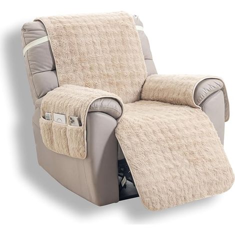 Armchair Cover Soft and Non-Slip (Light Beige) (1/5)