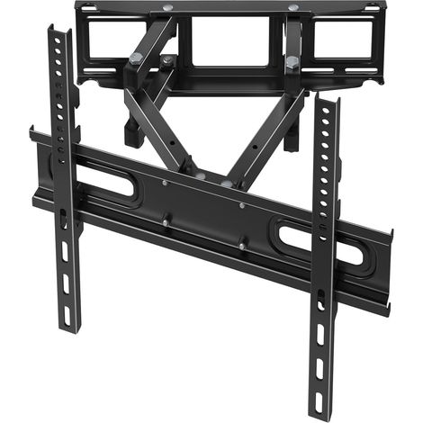 Support Mural TV, Support TV Mural Orientable et Inclinable pour Téléviseurs 32-70 Pouces jusqu'à 50kg, Fixation Murale TV pour Écrans Plats LCD LED, VESA Max 400x400mm (1/5)