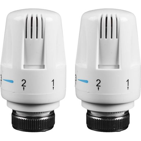 2 pièces vanne de radiateur thermostatique M30 X 1,5 tête de vanne thermostatique tête de Thermostat de radiateur Standard tête de Remplacement de vanne de radiateur Intelligente de Bureau à (1/5)