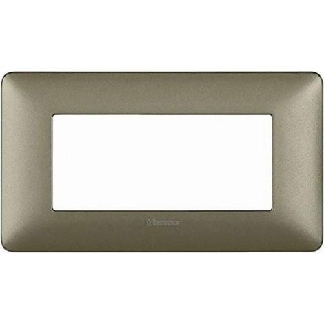 Placca BTICINO Matix 504 4 moduli titanium (1/2)