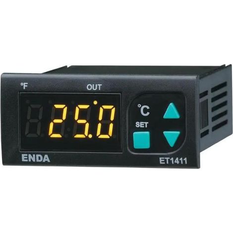 Termostato negro Enda ET2411-230-08 para calefacción