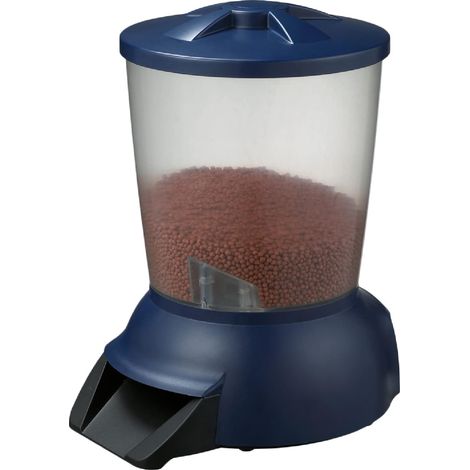 1 Distributeur automatique 5 litres, alimentation 6 fois jour, écran LED, piles 1,5V transformateur 12V, aquarium