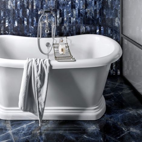 Carrelage Effet Marbre MARBLE Sodalite Blue 60x120cm Gloss Sol et Murs (1/4)