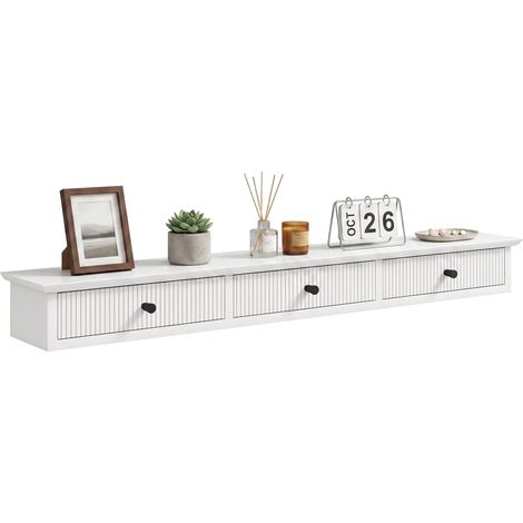 HOMCOM Shelf Wall-Mounted 93 x 15 x 10 cm White (1/5)