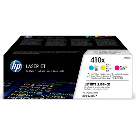 HP CF252XM Confezione 3 Cartucce Toner Ciano Magenta Giallo Originale ad Alta Capacita' LaserJet 410X