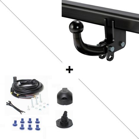 Attelage Volkswagen Transporter T5 (05/03-) Col de cygne + faisceau universel 7 broches