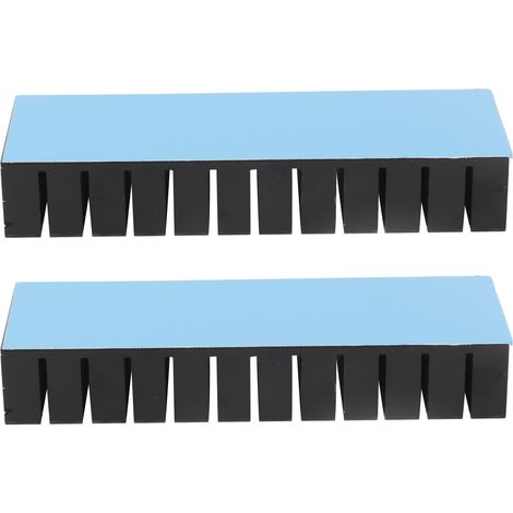 Kit de refroidissement pour alimentation avec dissipateur thermique en aluminium en 2 pièces, 120 x 40 x 20 mm, avec dos adhésif, adapté aux appareils électroniques. (1/5)