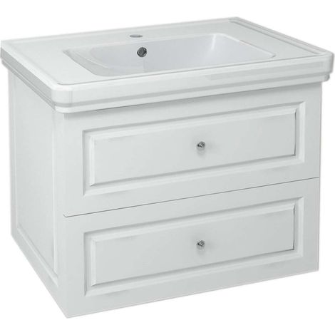 Sapho Violeta - Mobiletto da lavabo 69x52x47 cm, 2 cassetti, bianco VI075-3131
