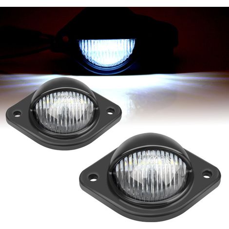 (4 Stück) 4-W-LED-Kennzeichenbeleuchtung mit 3 SMD-LEDs, wasserdicht