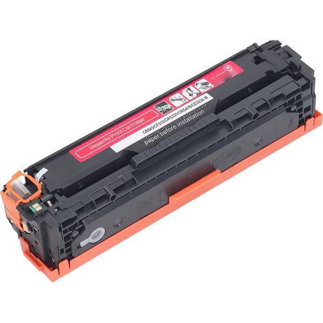 Cartouche d'encre compatible CB543A pour imprimantes HP Color LaserJet CP1215, CP1518ni, CM1312nfi, CM1312, CP1515n, CP1525nw, M251 – Toner magenta, qualité garantie (1/5)