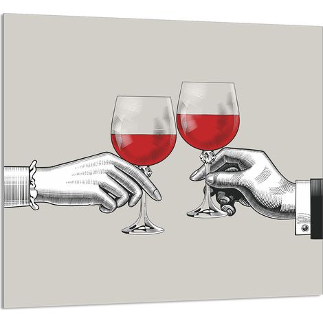 Panneau en verre POUR la cuisine 65x60 Vin (1/5)