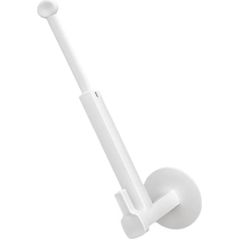 Crochet Adhésif Télescopique sans Perçage pour Rideaux en PS Blanc, Longueur Réglable, Fixation Polyvalente pour Salle de Bain et Salon (1/5)