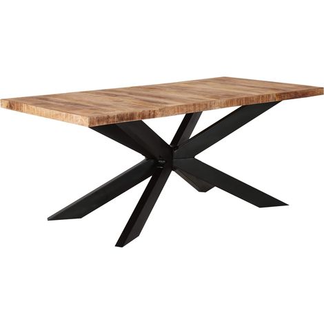 Maison Exclusive - Tavolo da Pranzo 180x90x76 cm in Legno Massello di Mango Grezzo (1/5)