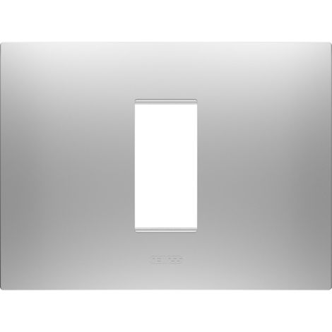 PLAQUE EGO RECT. 1P GRIS MAGNÉTIQUE GEWISS GW16001GR (1/2)