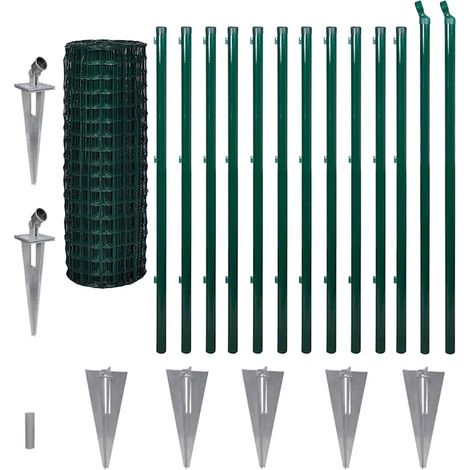 Gitterzaun Zaun Zaunset Gartenzaun Maschendraht 25 x 1,2m vidaXL (1/4)