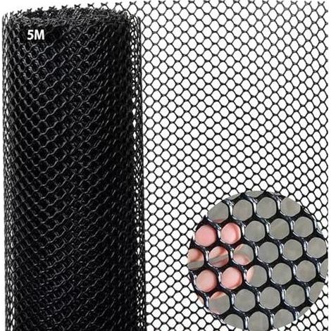 Clôture en plastique pour jardin (40 cm x 5 m, noir) (1/5)