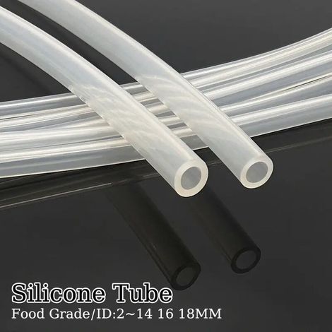 Tuyau en silicone transparent (diamètre extérieur 4 mm x diamètre intérieur 2 mm), tuyau en plastique résistant aux hautes températures, tuyau d'arrosage domestique inodore, tuyau élastique