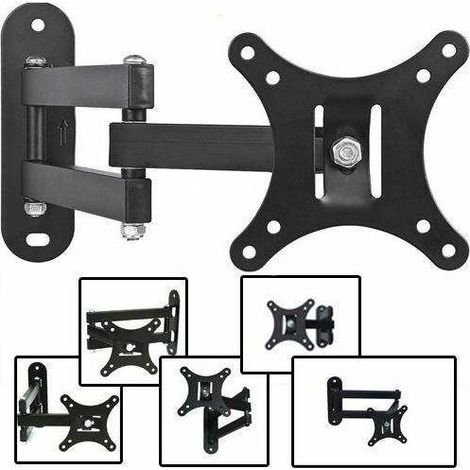 Universelle Projektor-Wandhalterung, Mini-Projektor-Wandhalterung, kleine Projektorhalterung für CCTV-DVR-Kameraprojektoren mit 360° drehbarem Kopf und Gewindeadapter, 6,9 Zoll