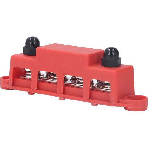 Barre omnibus M10 à 4 positions adaptée aux camping-cars et aux yachts, 48 V CC 250 A, rouge. (1/5)