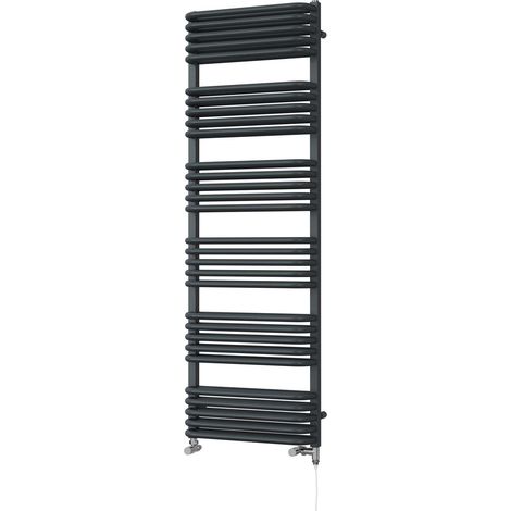 Crossmoor - Anthracite Dual Fuel Towel Rail H1533mm x W500mm Standard (1/3)