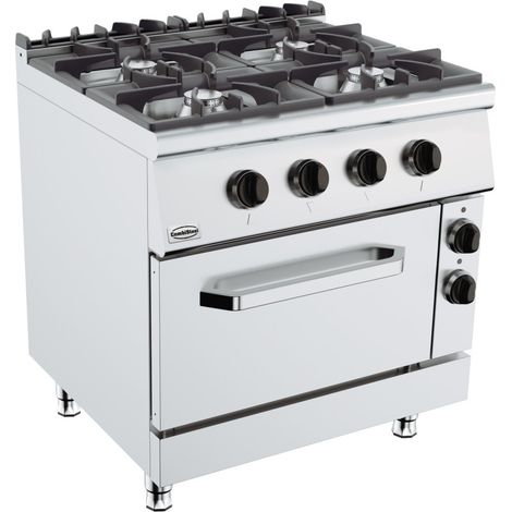 Cuisinière a gaz 4 bruleurs avec four électrique - Combisteel (1/2)