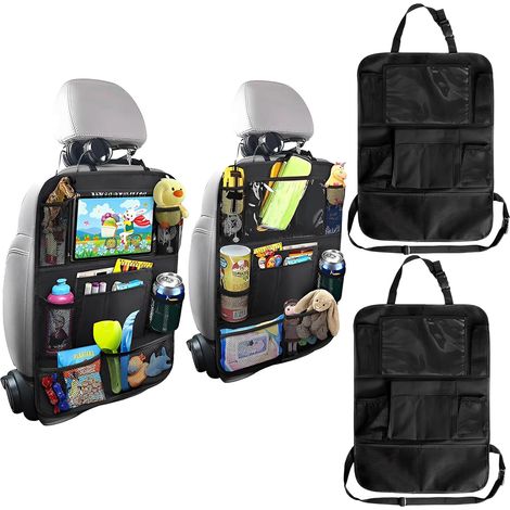 Juego de 4 protectores de respaldo para asiento de coche - Organizador de asiento trasero de coche - Organizador de asiento de coche (1/5)