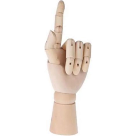 1 Main articulée en bois, 18 cm, doigts flexibles, outil dessin peinture sculpture, pour artiste (1/5)