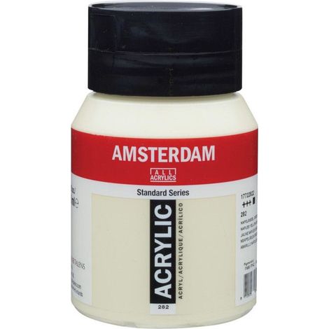 Peinture Acrylique - Jaune de Naples vert - 282 - Amsterdam - Pot de 500ml (1/2)