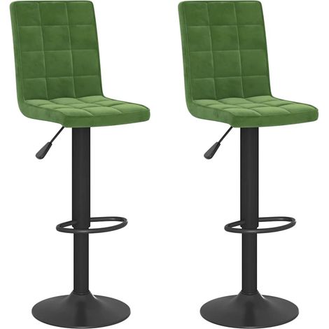 Maison Exclusive - Sgabelli da Bar 2 pz Verde Scuro in Velluto (1/5)