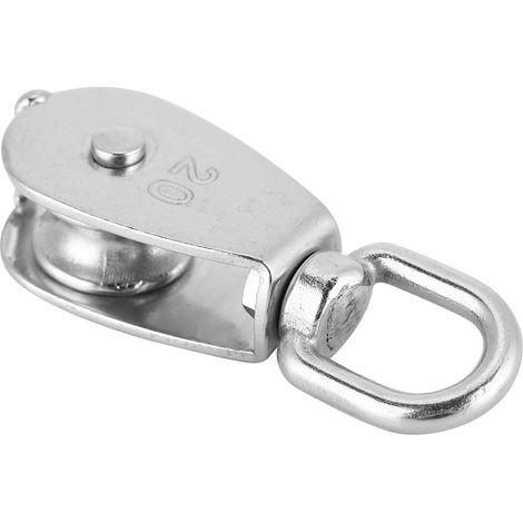 Poulie pivotante en acier inoxydable 304, quincaillerie robuste pour câble métallique (m20) (1/5)