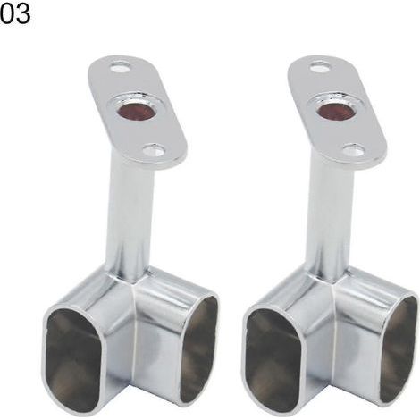 2 supports de plafond en alliage pour tringle à vêtements d'angle - taille : 3 (1/5)