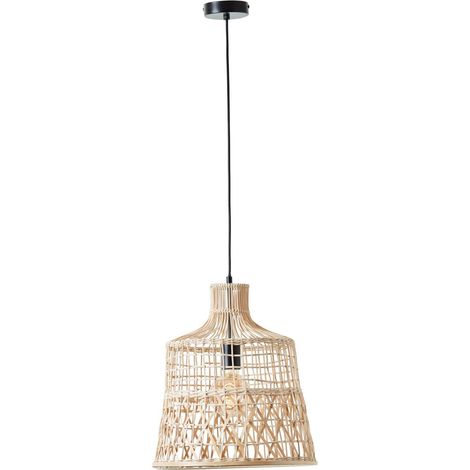BRILLIANT Lampe, Newbury Pendelleuchte 35cm rattan, 1x A60, E27, 25W, Kabel kürzbar / in der Höhe einstellbar (1/3)